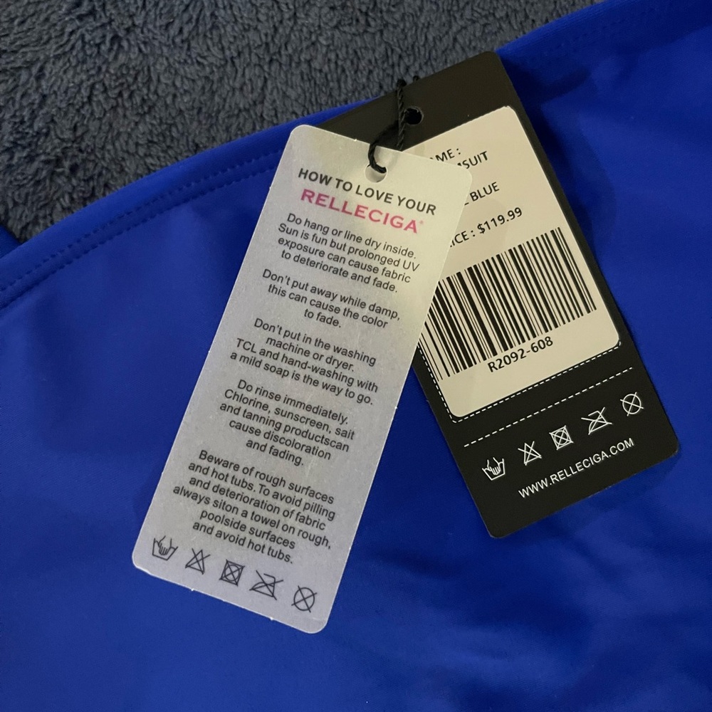 Relleciga Royal Blue One Piece Bathing Suit - Picture 8 of 8